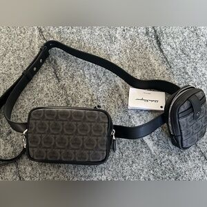 New Salvatore Ferragamo double Fanny pack